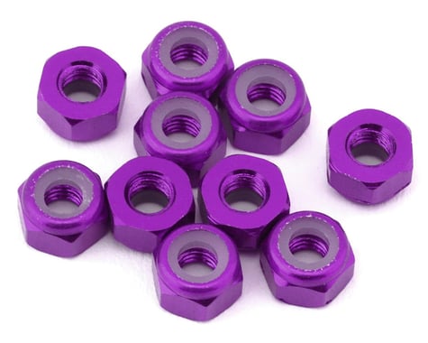 eXcelerate 3mm Aluminum Lock Nuts (Purple) (10)