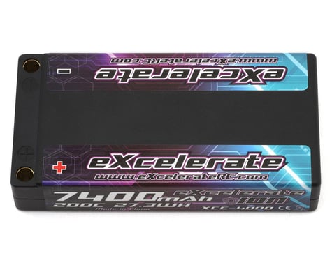 eXcelerate ION 1S Hardcase 200C LiPo Battery (3.7V/7400mAh) w/5mm Bullets