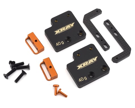 XRAY T4 2019 Aluminum "Shorty" Adjustable Battery Holder & Weight Set