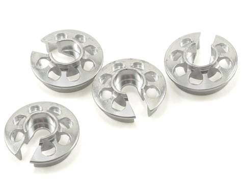 XRAY Aluminum Shock Spring Retaining Collar Set (Silver) (4)