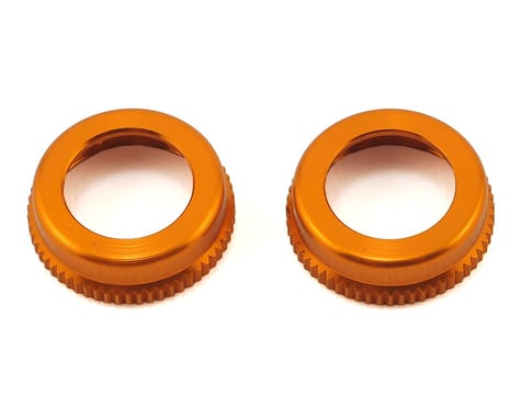 XRAY ULP Aluminum Shock Cap-Nut w/Vent Hole (Orange) (2)