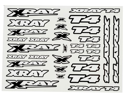 XRAY T4 Sticker Decal Sheet (White)