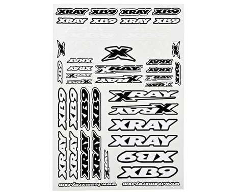 XRAY XB9 Sticker Sheet (White)