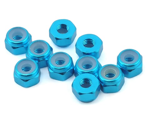Yeah Racing 3mm Aluminum Lock Nut (10) (Light Blue)