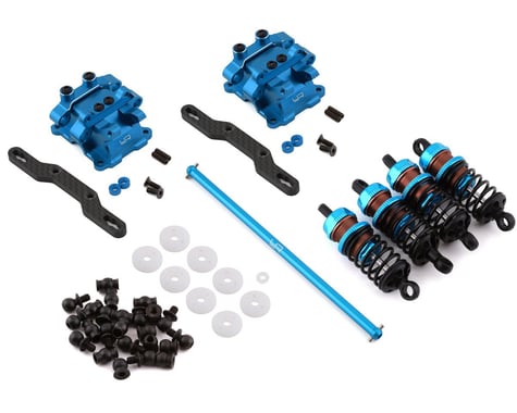 Yeah Racing TT-02 Aluminum Performance Gear Housing & Damper Upgrade Set (Blue)