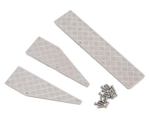 Yeah Racing Stainless Steel Diamond Plate Rear Bumper Panels for Traxxas TRX-4