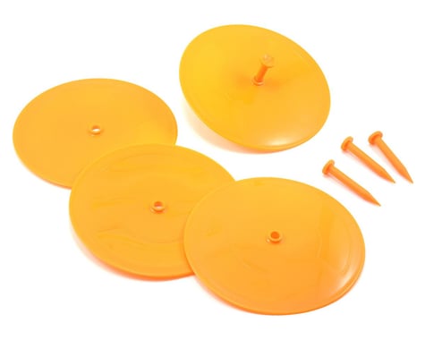 Yeah Racing 20cm Corner Marker Track Road Disks (Orange) (4)