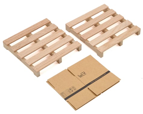 Yeah Racing 1/10 Crawler Scale Accessory Set (Wooden Loading Pallets & Box)