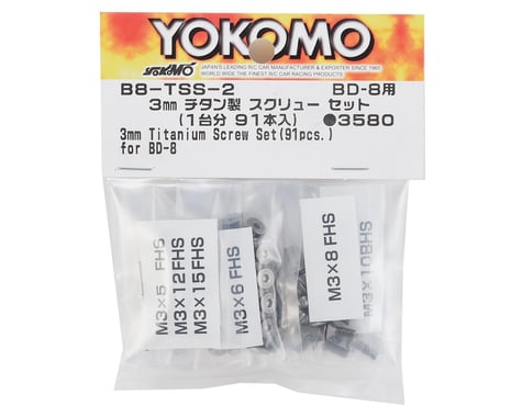 Yokomo 3mm BD8 2018 Titanium Screw Set (91)