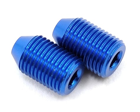 Yokomo 5x8mm Aluminum Set Screw (Blue) (2)