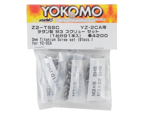 Yokomo M3 Titanium YZ-2 Carpet Screw Set (91 Pieces)