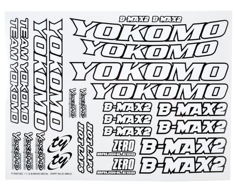 Yokomo B-MAX2 Decal Sheet