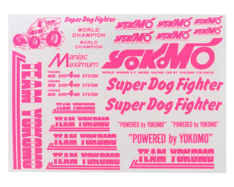 Yokomo 807C Super Dog Fighter Decal Set (Pink)