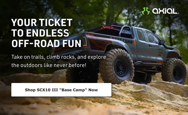 Axial - your ticket to endless off-road fun - Take on trails, climb rocks, and explore the outdoors like never before! -- Shop SCX10 III 'Base Camp' Now