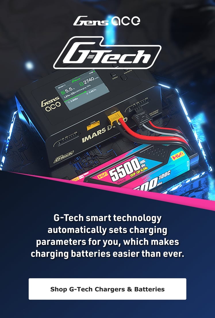 GensAce GTech - G-Tech smart technology automatically sets charging parameters for you, which makes charging batteries easier than ever. - Shop G-Tech Chargers & Batteries