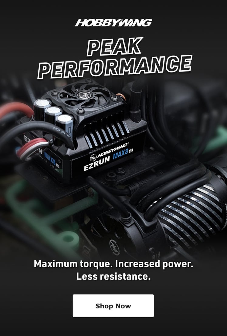 Hobbywing Peak Performance - Maximum torque. Increased power. Less resistance. - Shop Now