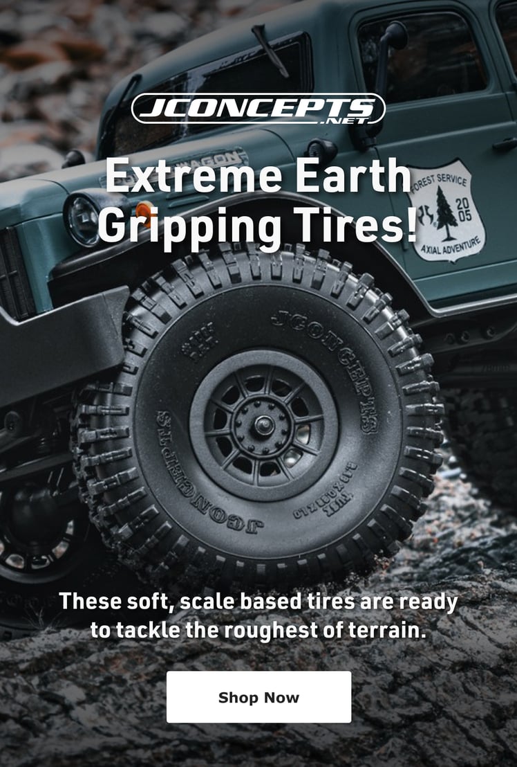 Extreme Earth Gripping Tires! These soft, scale-based tires are ready to tackle the roughest of terrain. - Shop Now