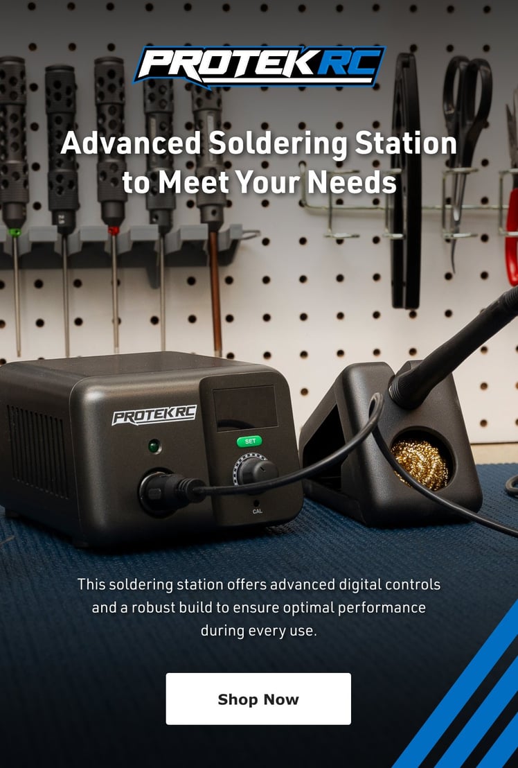 ProTek RC - Advanced Soldering Station to Meet Your Needs! This soldering station offers advanced digital controls and a robust build to ensure optimal performance during everyuse. - Shop Now