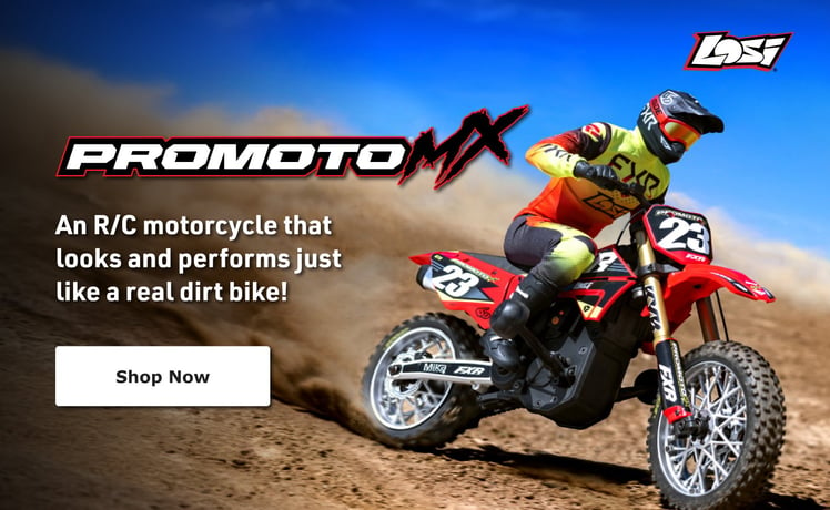 Losi Promoto MX - An R/C motorcycle that looks and performs just like a real dirt bike! - Shop Now