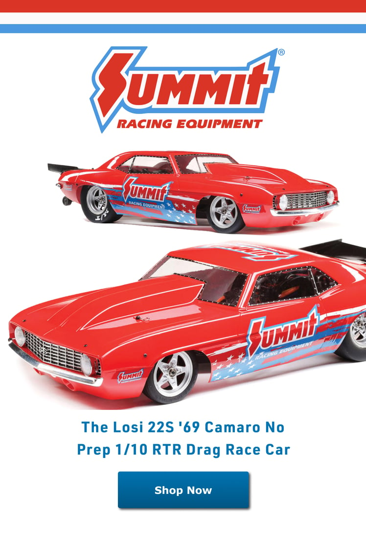 Summit Racing Equipment - The Losi 22S '69 Camaro No Prep 1/10 RTR Drag Race Car. Shop Now