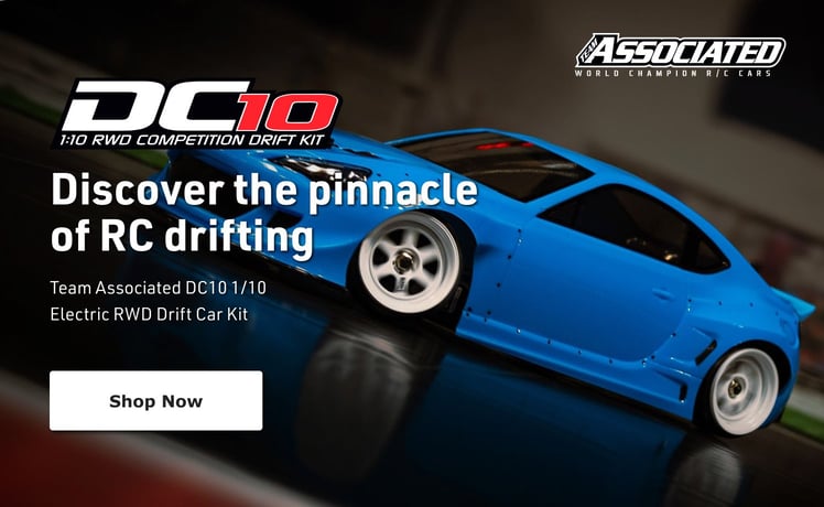 Discover the pinnacle of RC drifting. - Team Associated DC10 1/10 Electric RWD Drift Car Kit - Shop Now