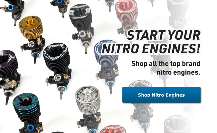 Start your engines! Shop all the top brand nitro engines. - Shop Nitro Engines