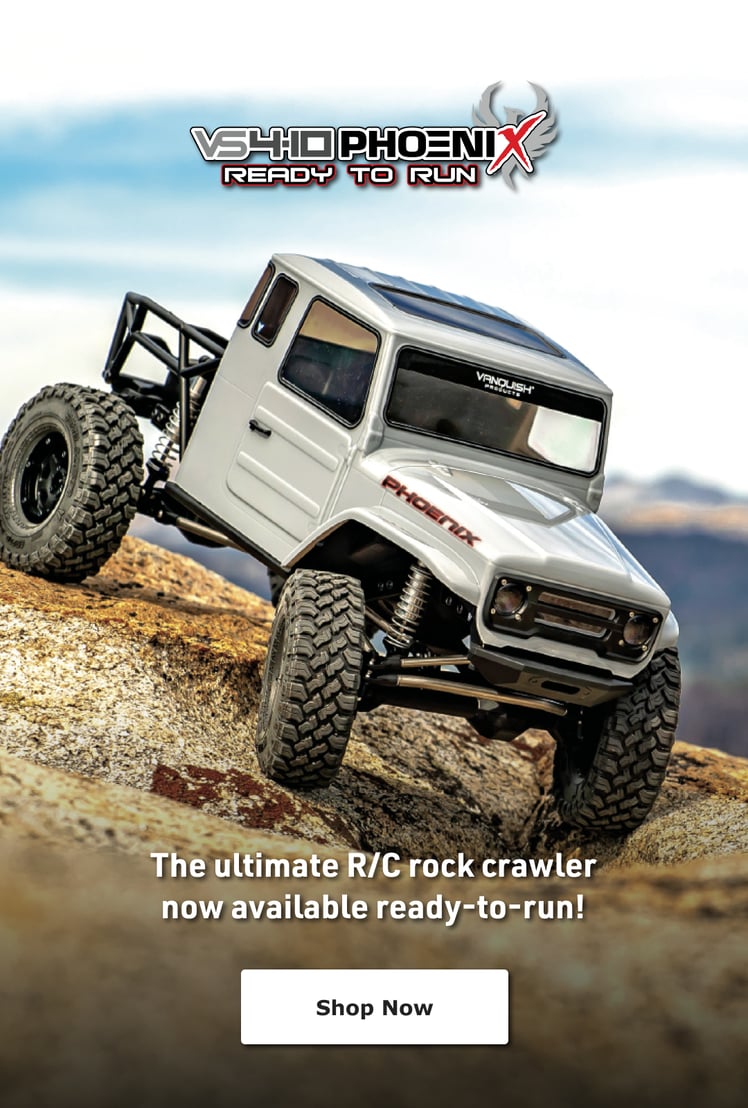 Vanquish Products VS4-10 Phoenix RTR - The ultimate R/C rock crawler now available ready-to-run! Shop Now