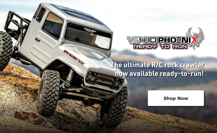 Vanquish Products VS4-10 Phoenix RTR - The ultimate R/C rock crawler now available ready-to-run! Shop Now
