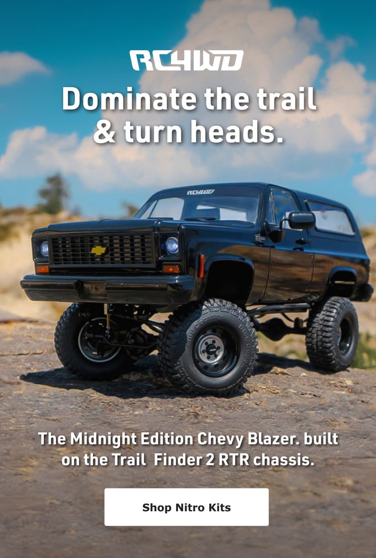 Dominate the trail and turn heads. The Midnight Edition Chevy Blazer built on the Trail Finder 2 RTR chassis. - Shop Now