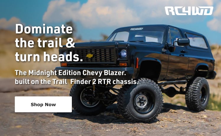 Dominate the trail and turn heads. The Midnight Edition Chevy Blazer built on the Trail Finder 2 RTR chassis. - Shop Now