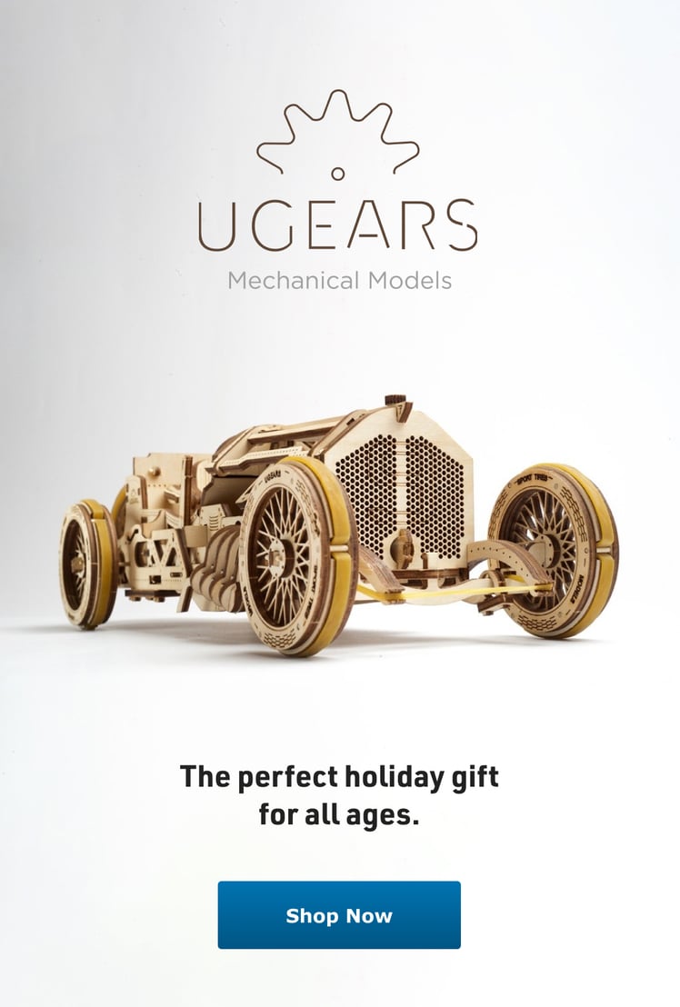 UGears Mechanical Models - The perfect holiday gift for all ages. Shop Now