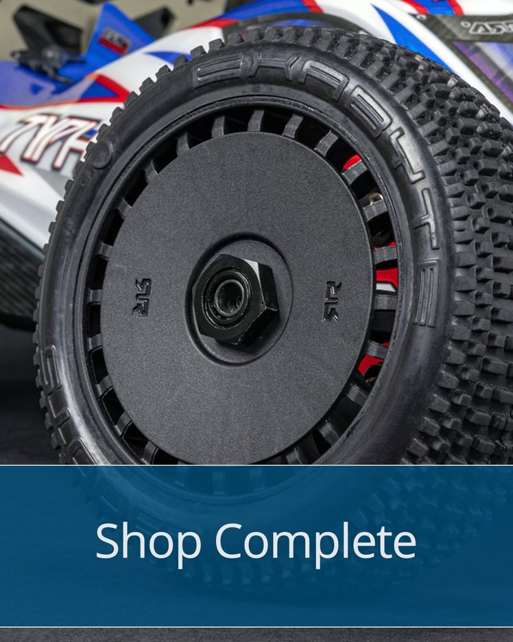 Completion essentials, race and bash tires for your TLR roller.