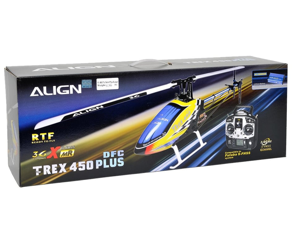 Align T-REX 450 Plus DFC Super Combo RTF Helicopter w/2.4GHz/3GX  MR/ESC/Motor & CF Blades