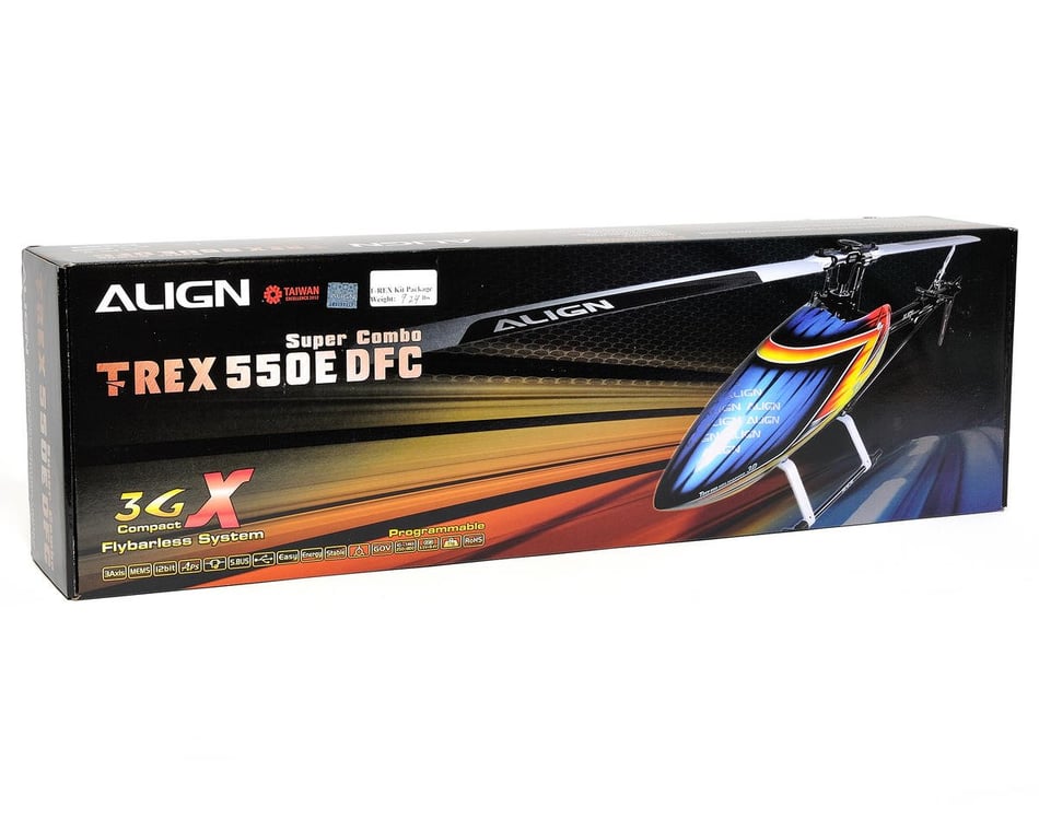 Align T-REX 550E DFC Super Combo Helicopter Kit w/Motor, ESC, 4 Servos,  Gyro & Carbon Blades