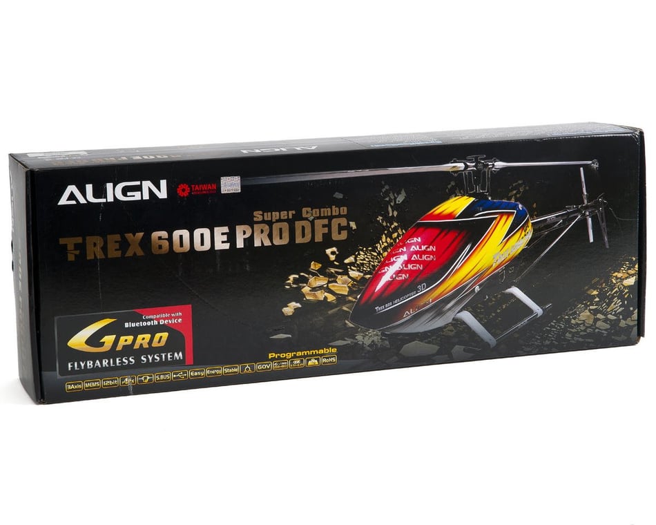 Align T-REX 600E PRO DFC Super Combo Helicopter Kit w/750MX, EDGE HV,  Servos, GPro, Carbon Blade