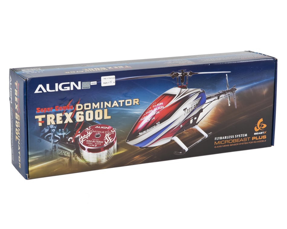 Align T-REX 600L Dominator Super Combo Helicopter Kit w/BeastX Plus