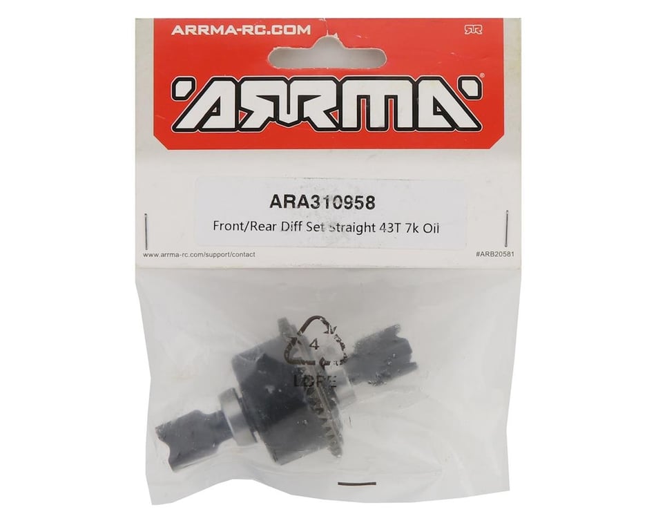 Arrma Limitless/Infraction Front/Rear Differential w/Straight Cut Gear (43T)