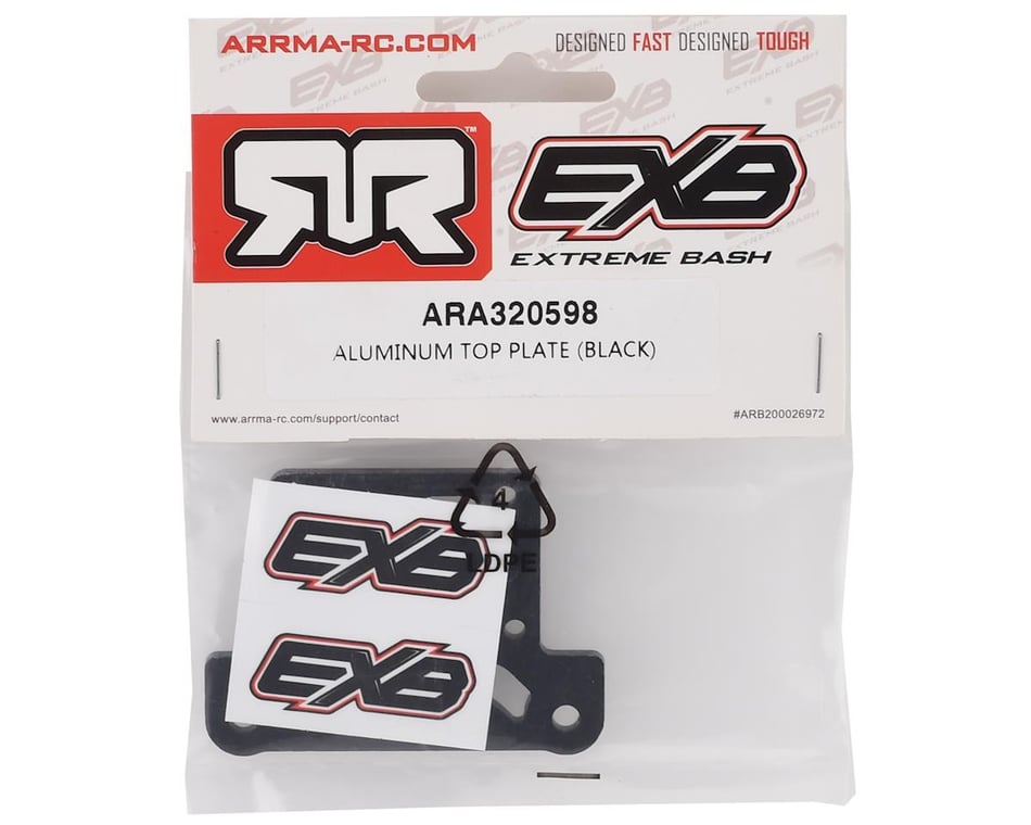 ARA320598 Black ARRMA Aluminum Top Plate 