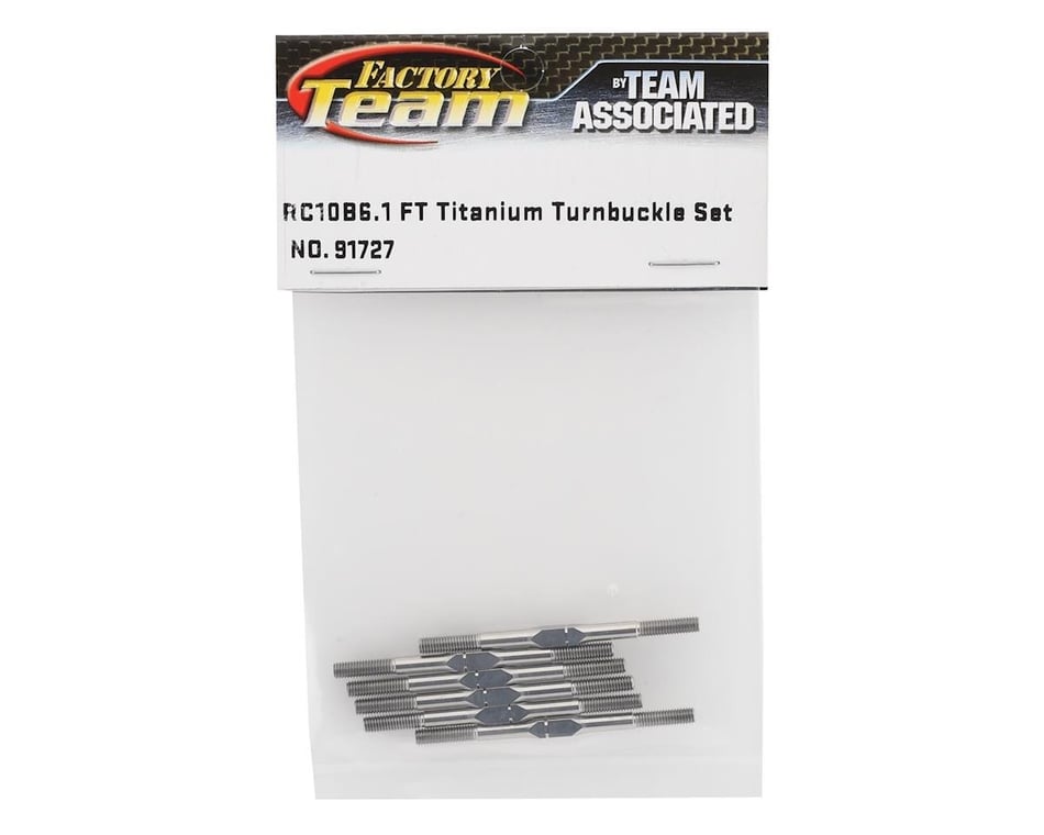 Factory Team Titanium Turnbuckle Set for RC10B6.1 Team Associated