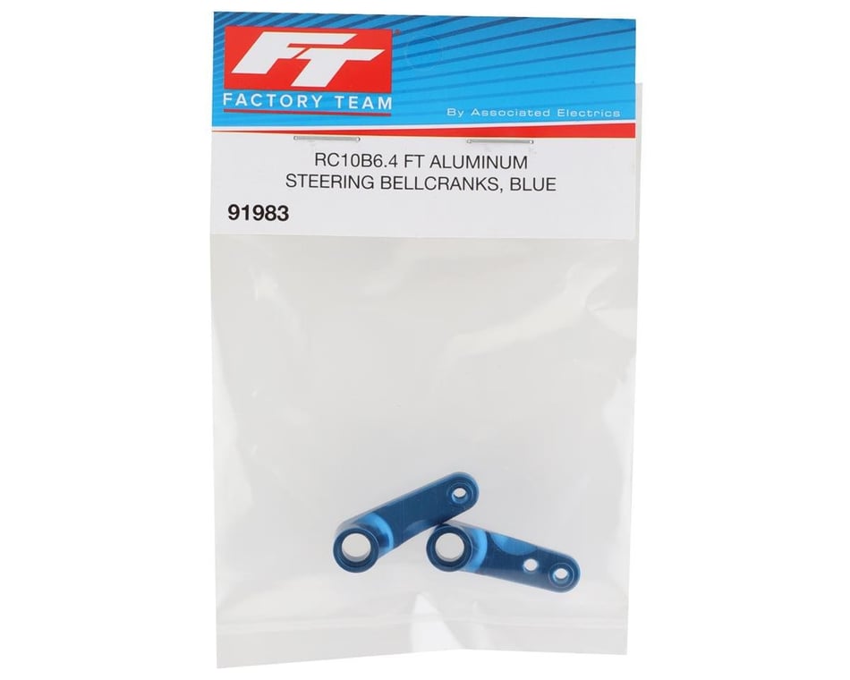 Team Associated RC10B6.4 Factory Team Steering Bell Cranks (Blue)