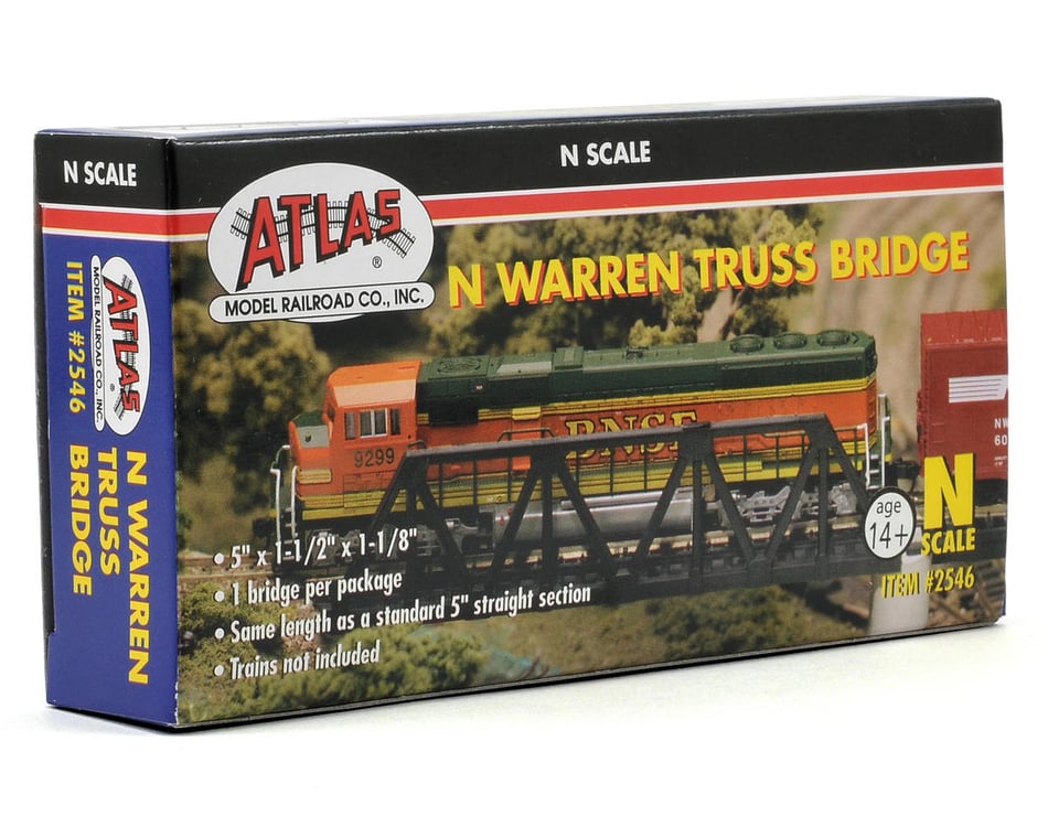 Atlas N Scale Code 80 Warren Truss Model Railroad Train Bridge 