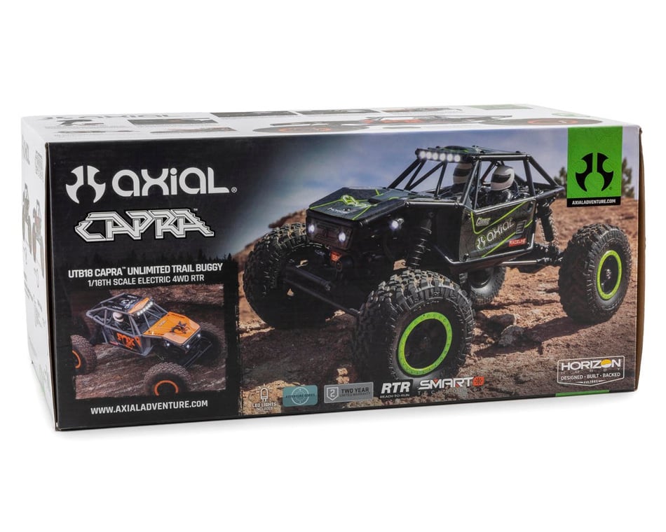Axial UTB18 Capra 1/18 RTR 4WD Unlimited Trail Buggy (Black) w/2.4GHz  Radio, Battery & Charger