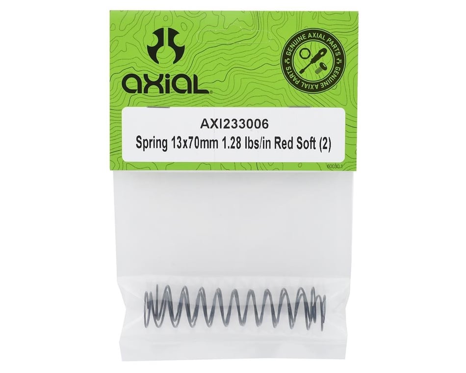 Axial Capra 13x70mm Shock Spring (Soft - 1.28 lbs/in) (Red) (2)