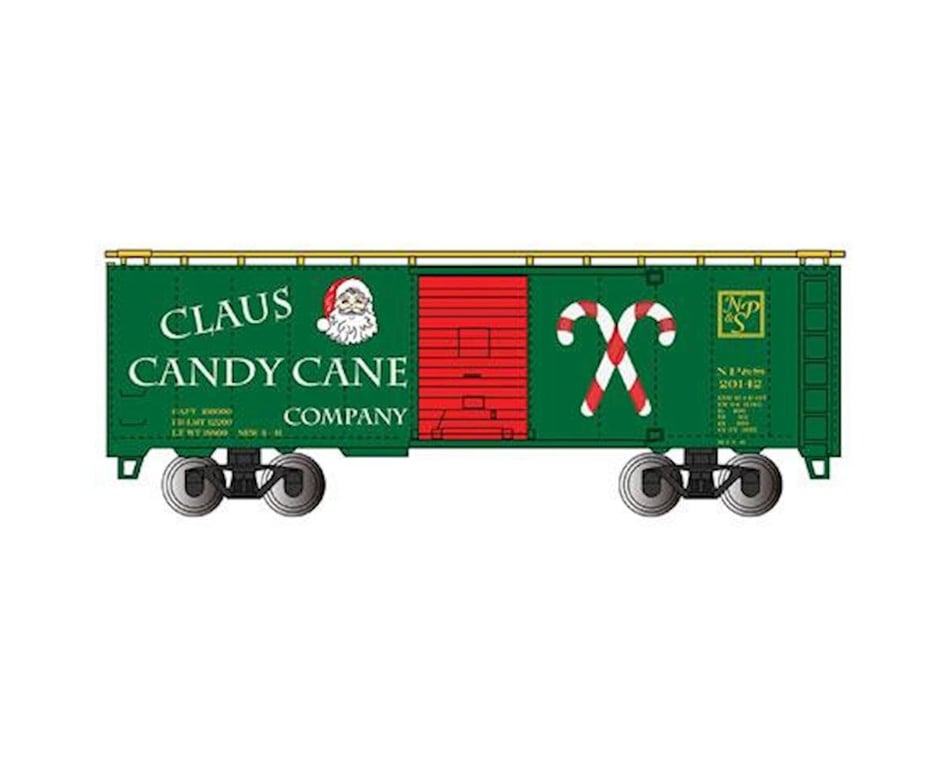 Bachmann Claus Candy Cane Co. 40' Box Car (HO Scale) [BAC17007