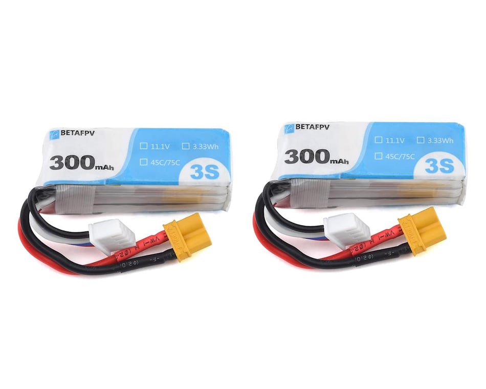 BetaFPV 300mAh 3S 45C Lipo Battery R-Version (2PCS)