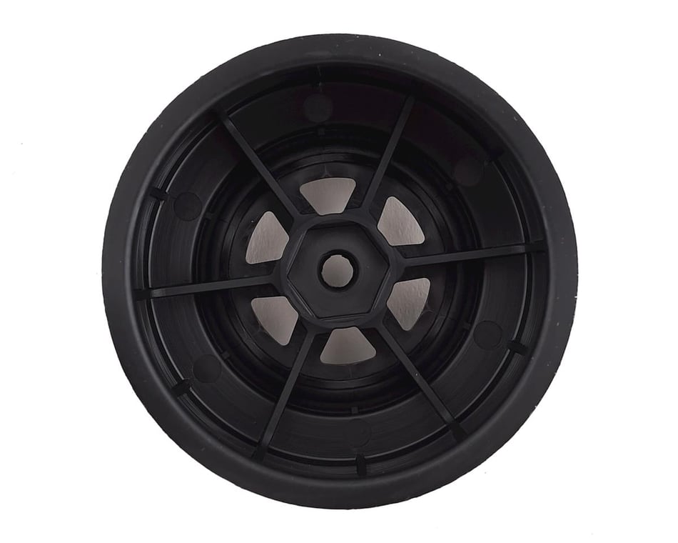 Black W/ 12mm Hex AE/TLR DE Racing DER-GLR-AB Gambler Rear Late Model Wheels 