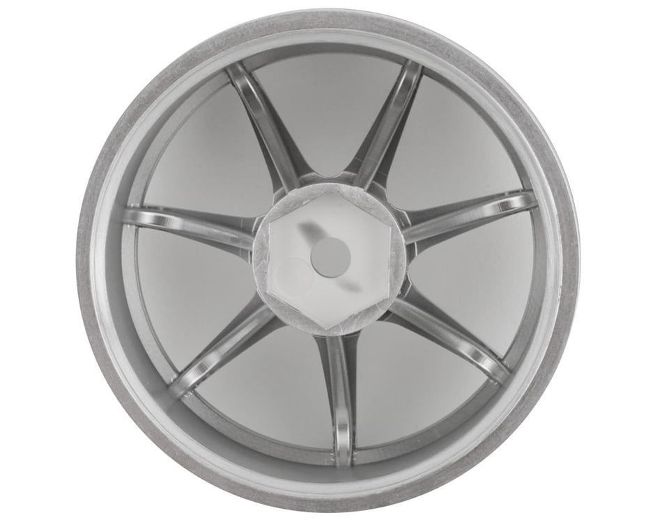 Mikuni AVS Model T7 7-Spoke Drift Wheels (Matte Silver) (2) (5mm Offset)  w/12mm Hex