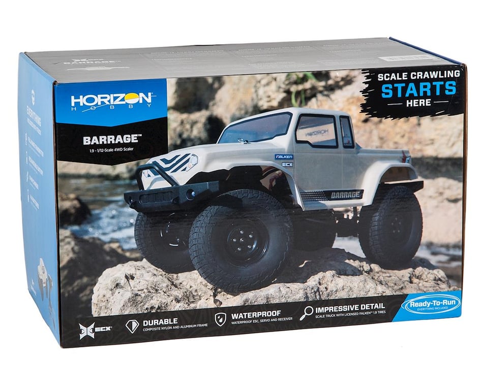 ECX Barrage 1.9 1/12 4WD RTR Electric Crawler w/2.4GHz Radio, Battery &  Charger