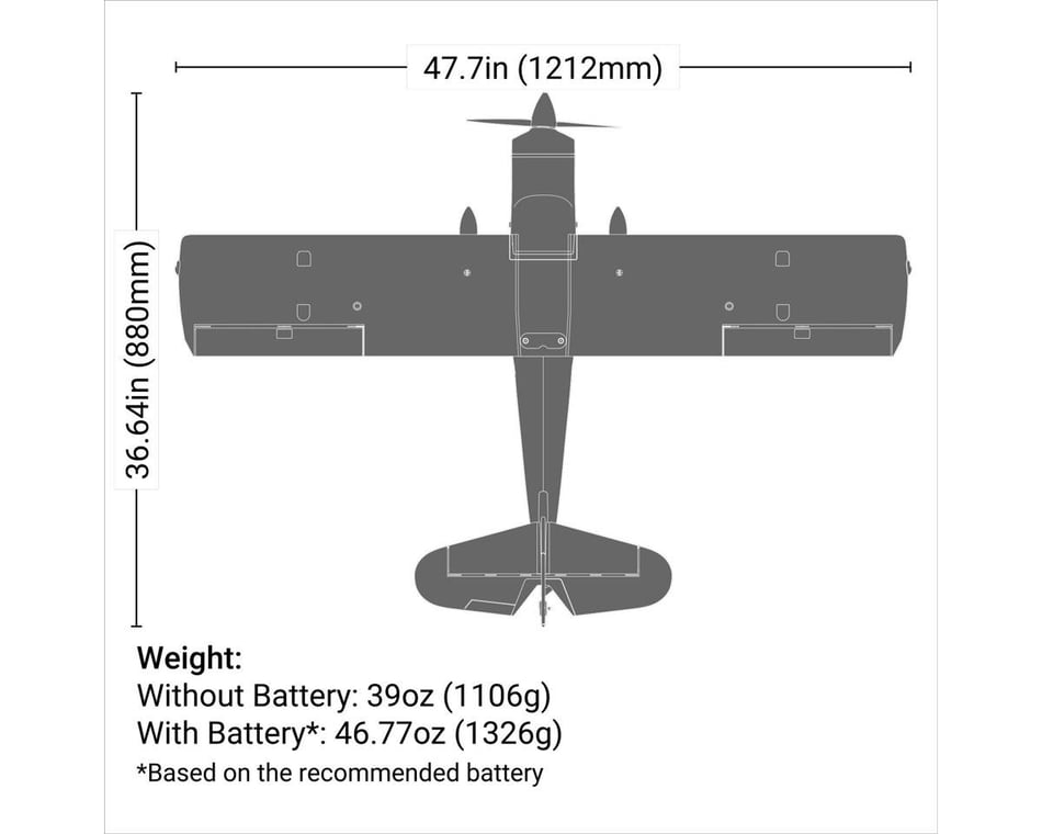 E-flite Decathlon RJG 1.2m PNP Electric Airplane (1200mm)