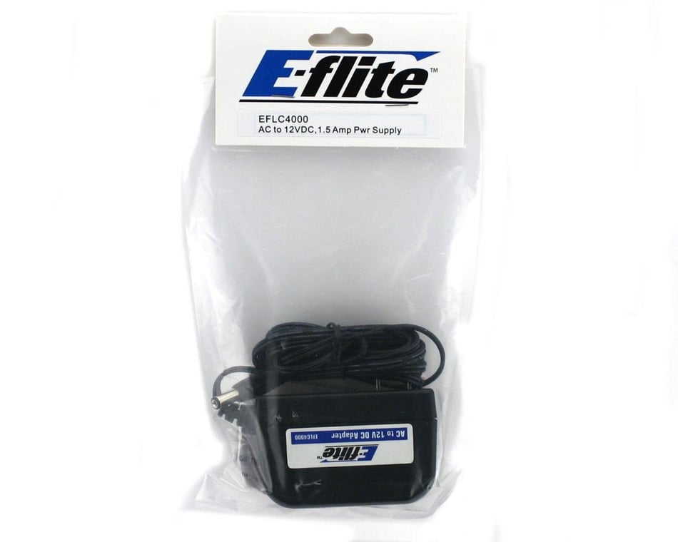 E-flite AC to 12VDC 1.5-Amp Power Supply EFLC4000 Air Field Equip & Electronics 